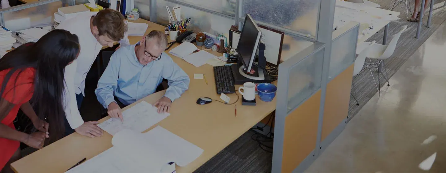 Client team reviewing print environment documentation